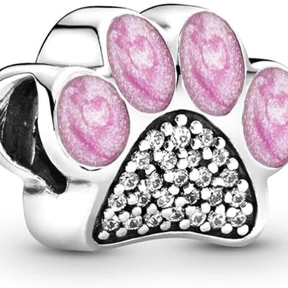 10 Pack Silver Beads Charms DIY Bracelet CZ Pendant Set for Women - Picture 7 of 7